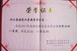 綠色新區(qū)企業(yè)風云榜創(chuàng)新驅(qū)動一等獎 
